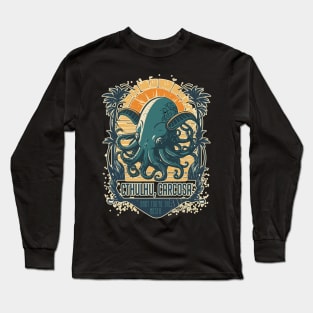 Vintage Cthulhu, Carcosa, Bay You're the Mosta Long Sleeve T-Shirt